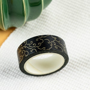 Washi Tape, goldene Wellen, 1,5cm x 7m