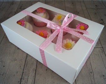 Windelcupcake - 6er Geschenkbox (Windeltorte zur Geburt oder Babyshower)