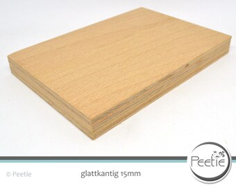 1x Holzplatte Buche Multiplex 15 mm natur Zuschnitt individuell Holz Tischplatte Regalboden