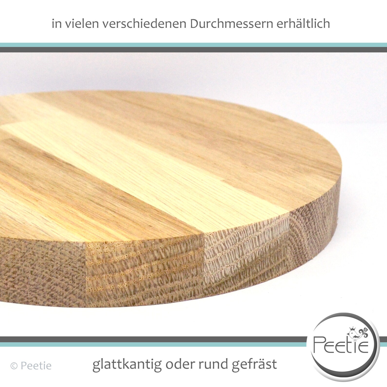 1x Wooden Disc Round Oak Glued Wood 18 Mm Natural Individual Etsy