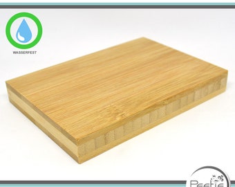 1x Holzplatte Bambus Leimholz 18mm natur Zuschnitt individuell Holz Tischplatte Regalboden Schneidebrett Hackbrett