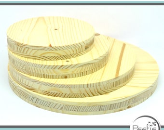 4x Holzscheibe rund Fichte 19 mm 3-Schichtplatten Dreischichtplatte natur individuell  Holz Scheibe Kreis Kreisscheibe Holzrad Tischplatte
