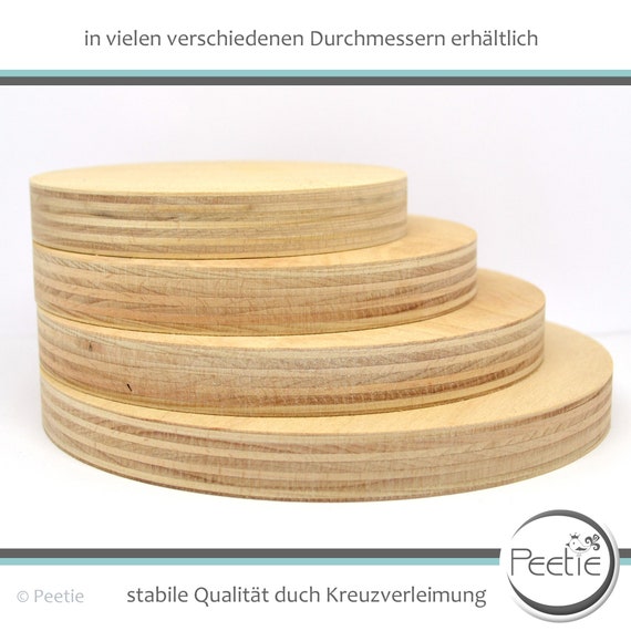 1x disque en bois rond bambou bois collé 18 mm naturel individuel disque en  bois cercle disque circulaire roue en bois dessus de table planche à  découper planche à découper -  France