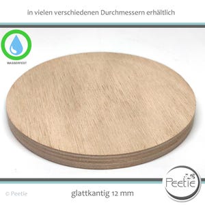 1x Holzscheibe Holzplatte rund Lauan Meranti Sperrholz 12 mm Rotholz natur individuell  Holz Scheibe Kreis Kreisscheibe Holzrad Tischplatte