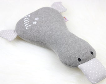 Schmuseente with name * Sweat rock grey * cuddly toy