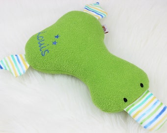 Cuddly duck with name *terry cloth green* cuddly toy