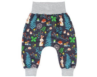 Babypants - Kids pants *Forest animals blue*