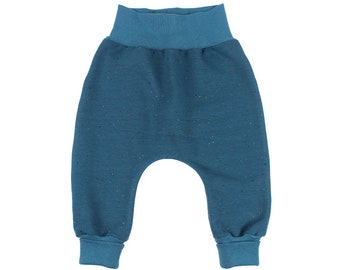 Baby pants - children's pants *uni sprinkles petrol*