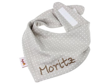 Neckerchief with name *dots beige*