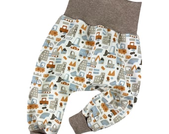 Baby/child bloomers *Construction vehicles beige* size 56 to size 128