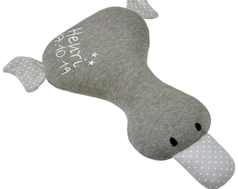 Cuddly duck with name *Sweat stone grey* cuddly toy