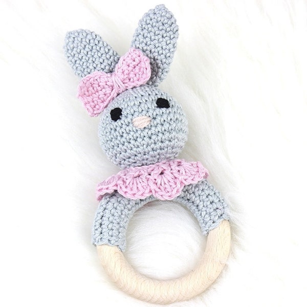 Baby rattle - Griffin - Biting ring *Bunny Girl*