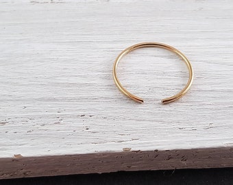 offener Ring "Minimalist" Goldfilled 1mm // Gold Filled stacking ring, zarter Stapelring, Gold Ring, Ring minimalistisch, dünne Ringe,