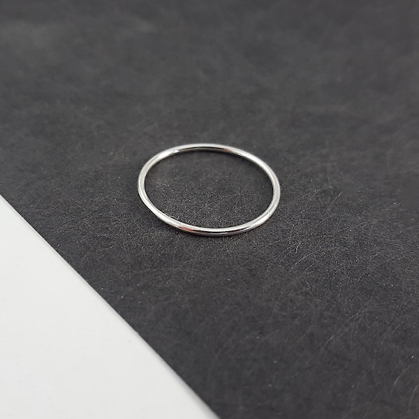 Ring "Minimalist" 925 Sterling Silber  1mm // zarte Ringe, minimalistischer Ring, Stapelringe, Bandringe, Stacking Ring, Knuckle Ring,