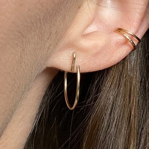 Open Hoop Earrings &quot;Minimalist&quot; Gold Filled, minimalist earrings, hoop earrings gold, earrings gold, hoop earrings gold, golden hoop earrings, large hoop earrings