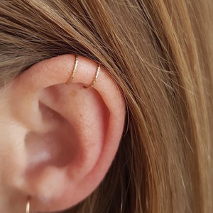Ear Cuff Gold Filled "Sparkle" Earcuff, ear clip for the upper ear, ear cuff, helix ear cuff, ear clip, earcuff, fake piercing, cuff