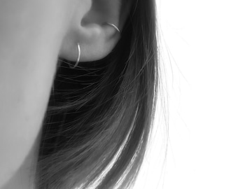 Piercing ring &quot;Minimalist&quot; 925 silver // recycled silver, fair trade jewelry, hoops, ear piercing, conch piercing, helix, nose ring, piercing