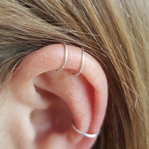 Ear Cuff 925 Argento "Sparkle" Earcuff, clip auricolare per la parte superiore dell'orecchio, ear cuff, ear cuff elica, clip auricolare, ear cuff, piercing finto, polsino