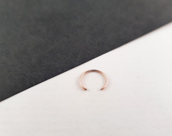 Ear Cuff "Minimalist" Rose Gold Filled, Earcuff, Piercing Ring Fake, Piercing Ear Fake, Ear Clip, Ear Cuff, Helix Cuff, Conch