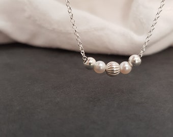 Pearl necklace / AKOYA / necklace silver 925, necklace women, pearl necklace, pearl necklace silver, pearl necklace women, pearls, choker, silver chain,