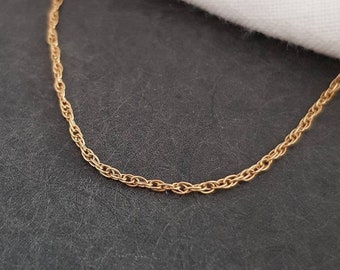 Kette Gold "Rope" Gold Filled // Choker, zierliche Kette, Layering, Halskette, ohne Anhänger, kurze Kette, minimalistische Kette, Schmuck