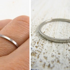 Ring Basic stainless steel 1.5 mm // stainless steel stacking ring, surgical steel ring, narrow ring, stacking ring, minimalist ring, thin image 3