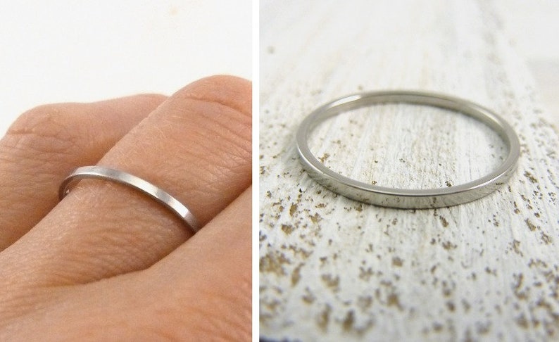 Ring Basic stainless steel 1.5 mm // stainless steel stacking ring, surgical steel ring, narrow ring, stacking ring, minimalist ring, thin image 3