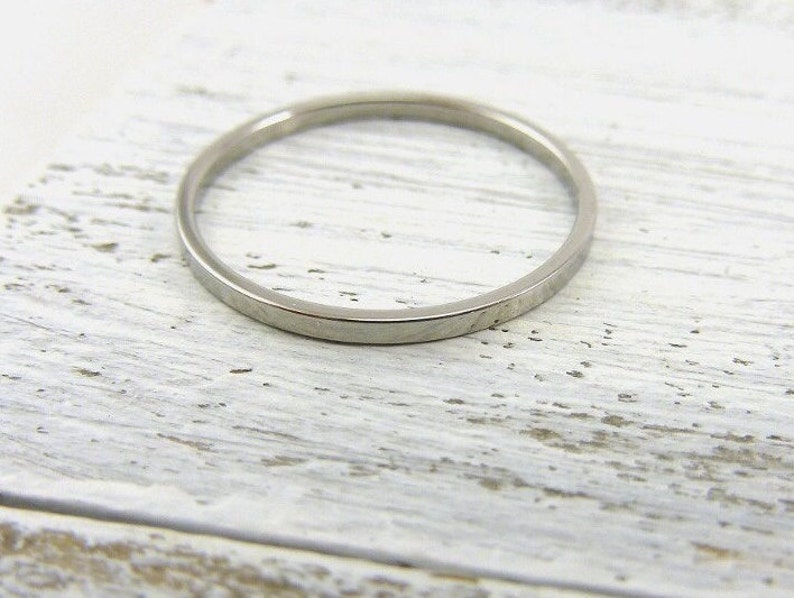 Ring Basic stainless steel 1.5 mm // stainless steel stacking ring, surgical steel ring, narrow ring, stacking ring, minimalist ring, thin image 2