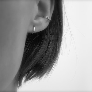 Piercing ring Minimalist 925 silver // recycled silver, fair jewelry, hoops, piercing ear, piercing conch, helix, nose ring, piercing image 6