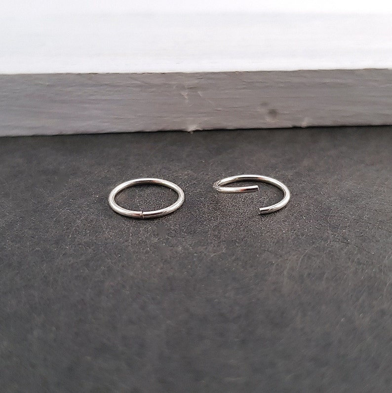 Piercing ring Minimalist 925 silver // recycled silver, fair jewelry, hoops, piercing ear, piercing conch, helix, nose ring, piercing image 3