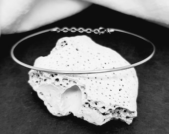 Bangle 925 silver, delicate bracelet, oval bangle, women's bracelet, bangles, silver bangle, arm cuff, open bangle, sterling bangle