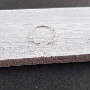 open ring Minimalist sterling silver 1 mm / 925 silver, stacking ring sterling silver, minimalist ring, adjustable ring, thin image 3