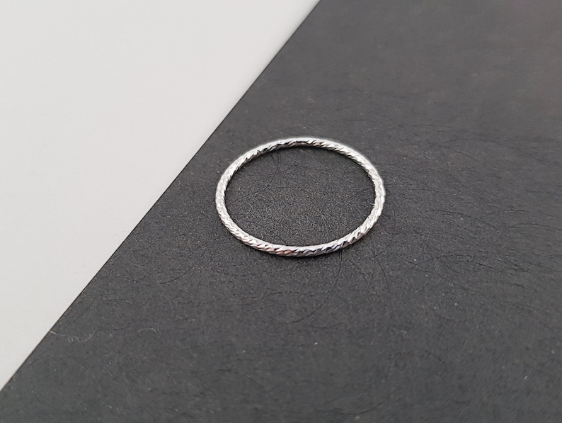 Ring Sparkle 925 Silver Sterling Silver 1 mm // delicate ring, band ring, ring narrow, ring minimalist, real silver ring, thin rings image 1