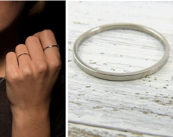 Ring "Basic" stainless steel 1.5 mm // stainless steel stacking ring, surgical steel ring, narrow ring, stacking ring, minimalist ring, thin