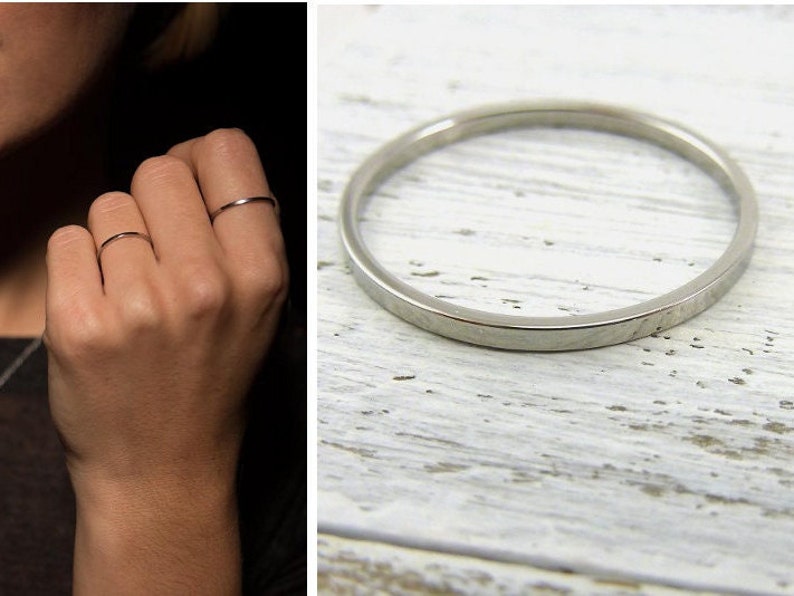 Ring Basic Edelstahl 1,5mm / / stainless steel stacking ring, Chirurgenstahl Ring, schmaler Ring, Stapelring, minimalistischer Ring, dünn Bild 1