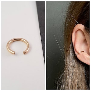 Ear Cuff "Minimalist"  BIG // Gold Filled  earcuff, Ohrmanschette, Ohrklammer, Fake Piercing, earcuffs, Helix, Gold Fill, breiter Ear Cuff
