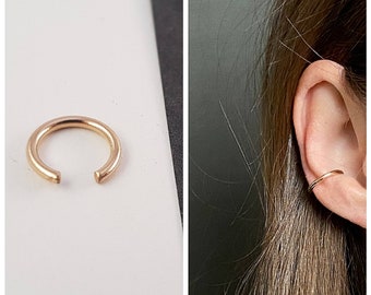 Ear Cuff "Minimalist" BIG // Gold Filled earcuff, ear cuff, ear clip, fake piercing, earcuffs, helix, gold fill, wide ear cuff