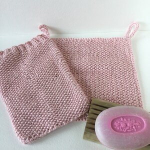 Cotton Washcloth Baby Washcloth and Wash Mitt Knitted in Set