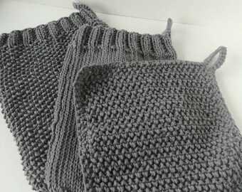 Baumwollwaschlappen Waschhandschuhe Waschtuch Babywaschlappen gestrickter Waschlappen