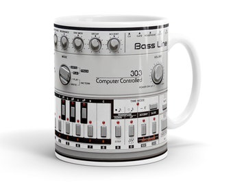 Personalised Acid House Mug - 303 Bass Line Coffee Mug - Music Mugs -  Gift for Dad - Dad Birthday - MG900