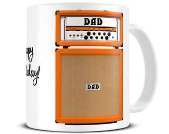 Personalised Guitar Amp Coffee Mug, Gift for Boyfriend, Gift for Dad, Father's Day Gift, Guitar Mug, Gift for Guitarist, Musician - MG758