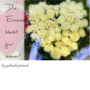 Karte Trauer Beileid Kondolenz rot Rose handmade handgefertigt eigenes Bildmaterial Foto personalisierbar individualisierbar