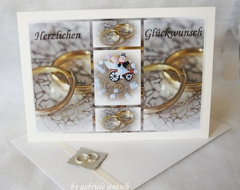 Karte  Hochzeit Silberhochzeit Goldene Hochzeit