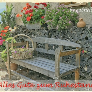 Karte Glückwunsch Ruhestand