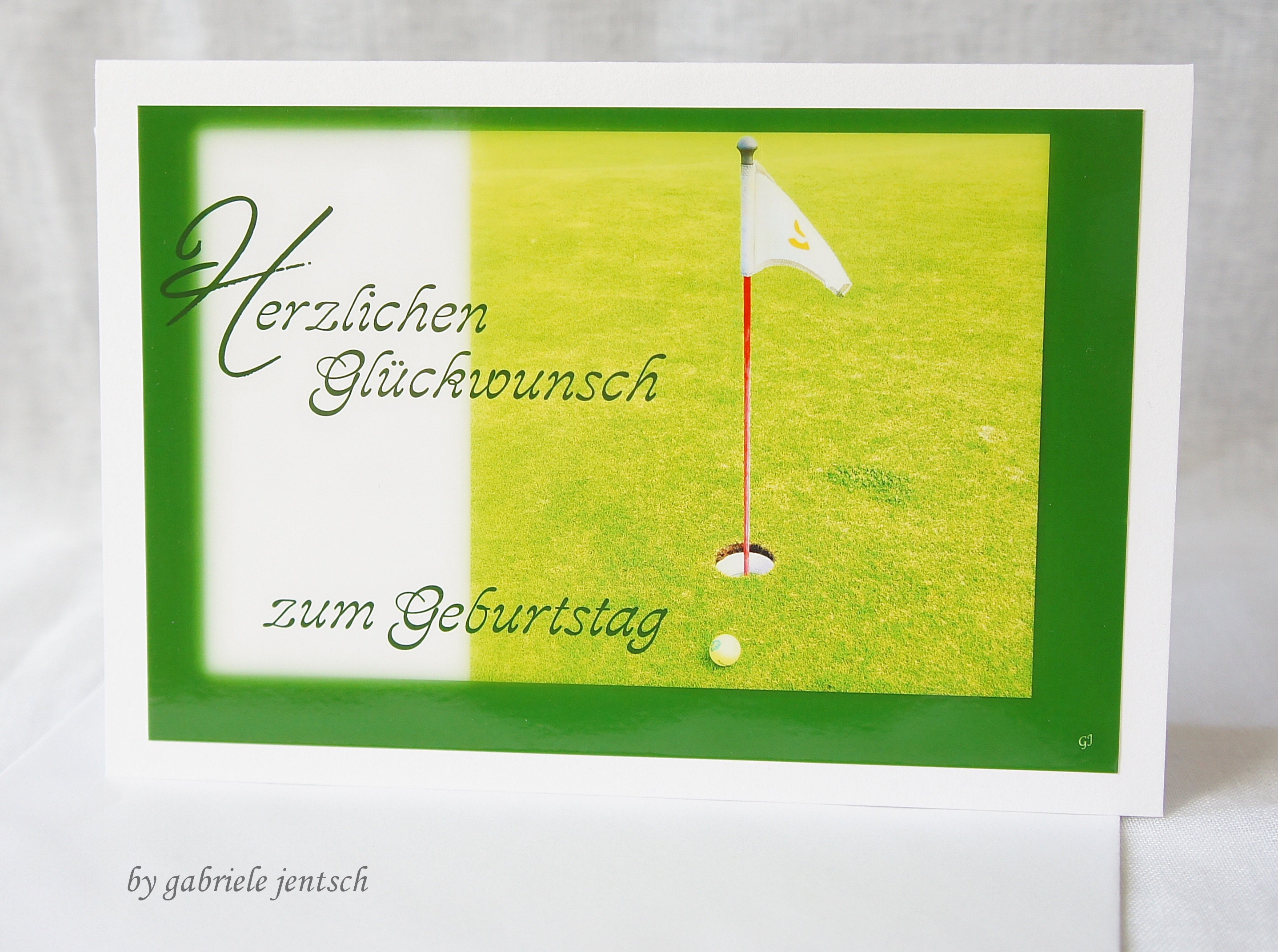 Geburtstagskarte Karte Geburtstag Golfen Golfspieler handmade