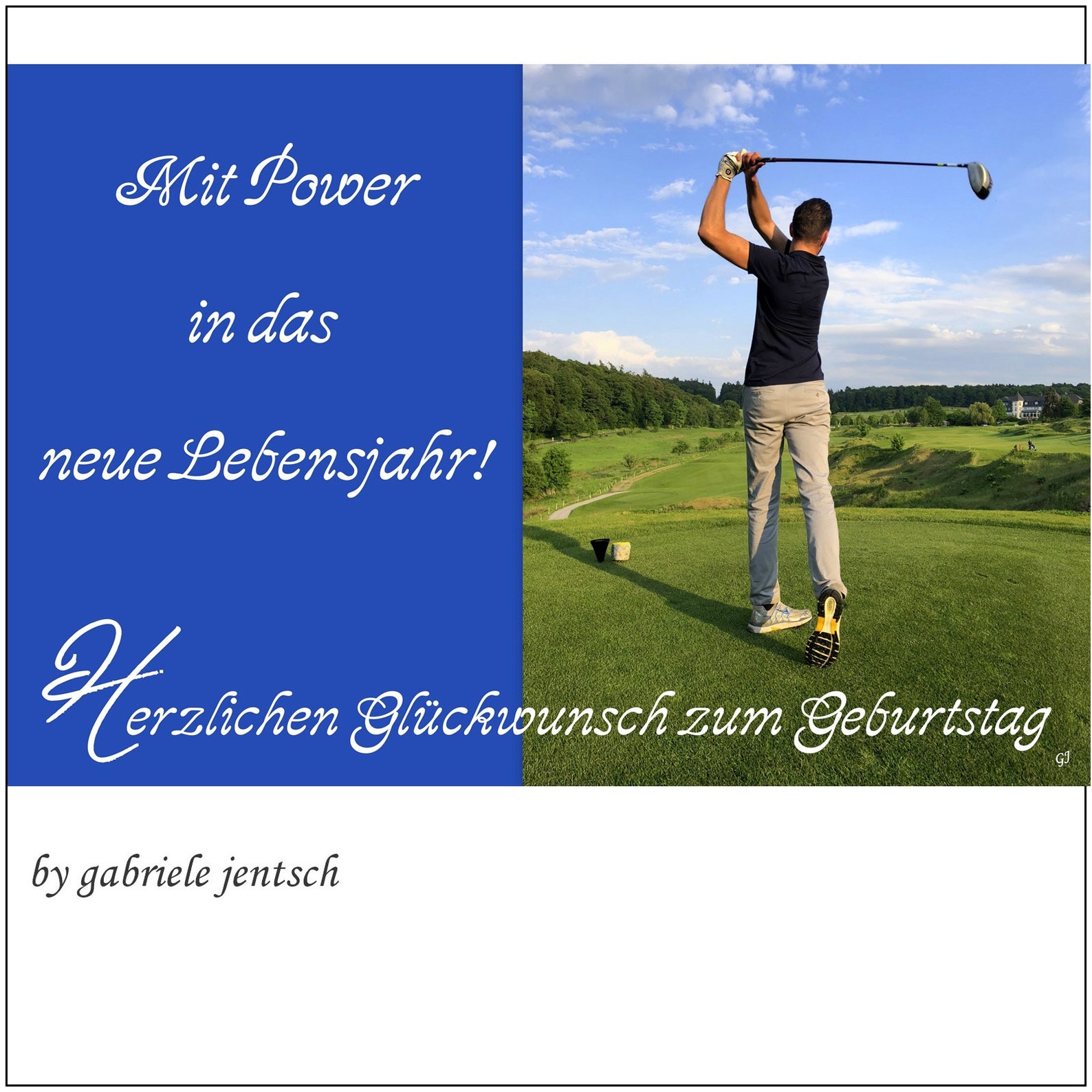 Geburtstagskarte Karte Geburtstag Golf Golfer Abschlag birdie drive