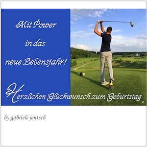 Geburtstagskarte Karte Geburtstag Golf Golfer Abschlag birdie drive handicape handmade personalisierbar individualisierbar