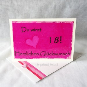 Geburtstagskarte Glückwunschkarte Karte Geburtstag 18. Geburtstag