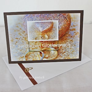 Hochzeitskarte Glückwunschkarte Karte  Hochzeit Vermählung