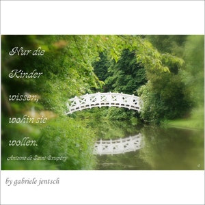 Trauerkarte Karte Trauer Kondolenz Beileid Beileidskarte "weiße Brücke"